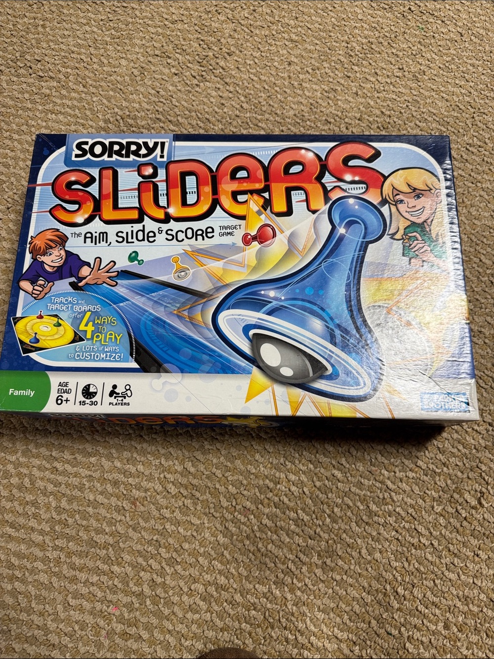 Sorry! Sliders Target Game - Bright Blue Box